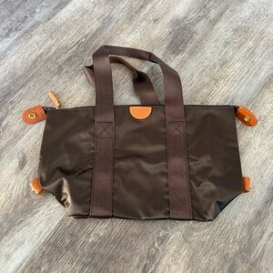 NWOT! Bric’s Milano Mini Nylon Bag - Chocolate Brown - Leather Details